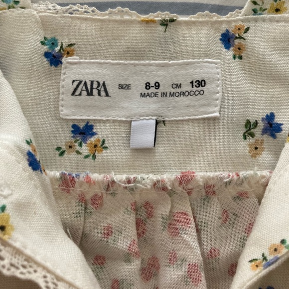 Zara Kids contrasting florals spring dress - Picture 5 of 6